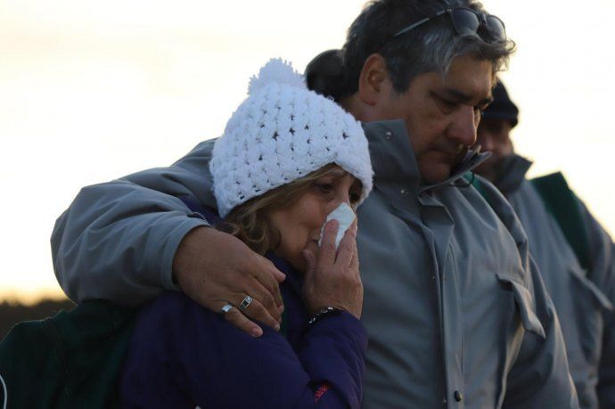 Homenaje de excombatientes sanjuaninos a los caídos en el ataque al crucero General Belgrano, en la guerra de Malvinas. 