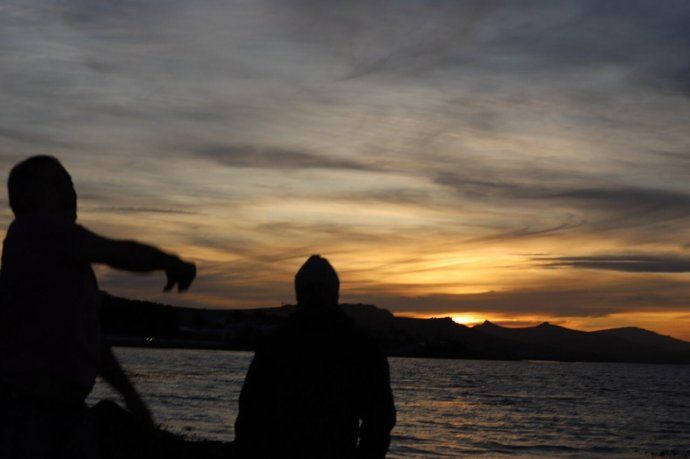 Homenaje de excombatientes sanjuaninos a los caídos en el ataque al crucero General Belgrano, en la guerra de Malvinas. 