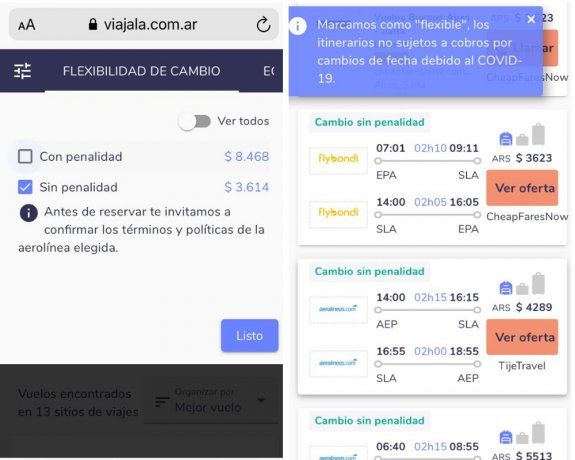 Generalmente las políticas de las aerolíneas permiten cambios gratuitos de vuelos solo en los pasajes de la tarifa más alta y flexible. Sin embargo, ante el brote del COVID-19, las empresas han modificado estas políticas, permitiendo cambios sin penalizaciones.