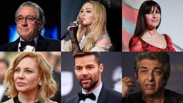 Robert De Niro. Madonna. Monica Bellucci, Cecilia Roth, Ricky Martin y Ricardo Darín, algunos de los firmantes.