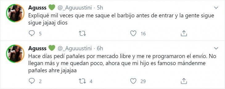Luego de que se viralizó el video, Agustina aprovechó para responder algunas de las reacciones que produjo.