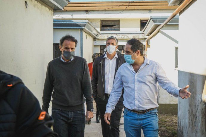 Katopodis junto al intendente de Navarro, Santiago Maggiotti.