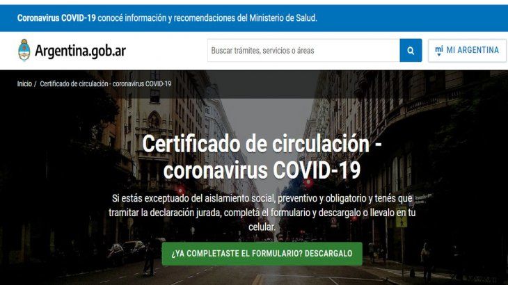 Habilitada: la página web para tramitar el nuevo certificado de circulación ya está disponible.