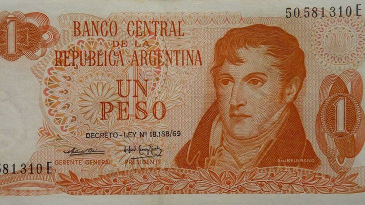 El billete de 1 peso con la figura de Manuel Belgrano circuló por primera vez el 30 de enero de 1970.