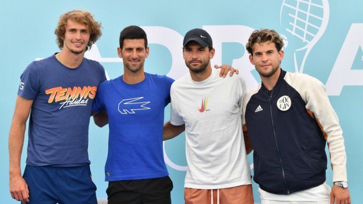 Una foto del último fin de semana de Grigor Dimitrov, donde compartió momentos y espacios junto a Novak Djokovic, Alexander Zverev y Dominic Thiem.