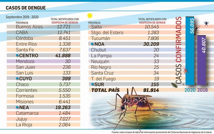 Salud Confirmó Más De 54 Mil Casos De Dengue En 2020