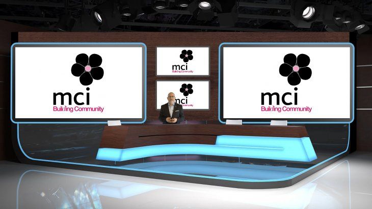 Así se vería una presentación en un evento de MCI.