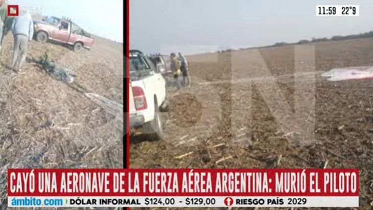 Tragedia en la Fuerza Aérea: Murió un piloto tras eyectarse de un avión en Córdoba