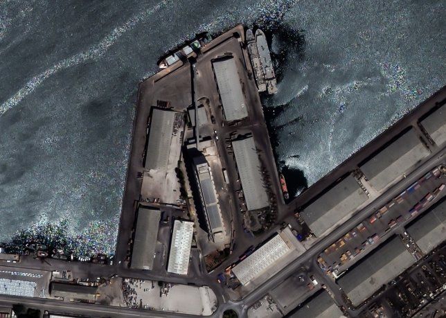 Puerto de Beirut antes de la explosión.