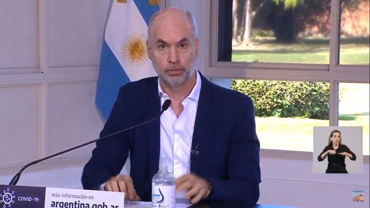 El Jefe de Gobierno de la Ciudad de Buenos Aires, Horacio Rodríguez Larreta.