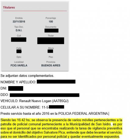 La AFI mandó a espiar a la hermana de Macri y su pareja de forma ilegal y los propios informes así lo muestran.