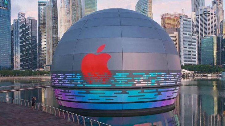 Así se verá la nueva tienda de Apple en Singapur.