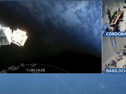 El momento del despliegue del satélite.