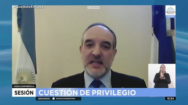 Martín Doñate realizó una cuestión de privilegio contra Casal. 