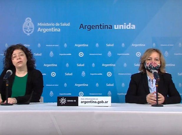 La Secretaria de Acceso a la Salud, Carla Vizzotti, encabezando el informe diario sobre el estado de situación del coronavirus.
