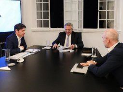 Olivos. Alberto y Larreta se reencontraron junto a Axel Kicillof para definir cómo seguirá la cuarentena a partir del lunes.