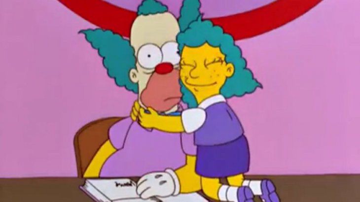 Krusty junto a su hija Sophie.