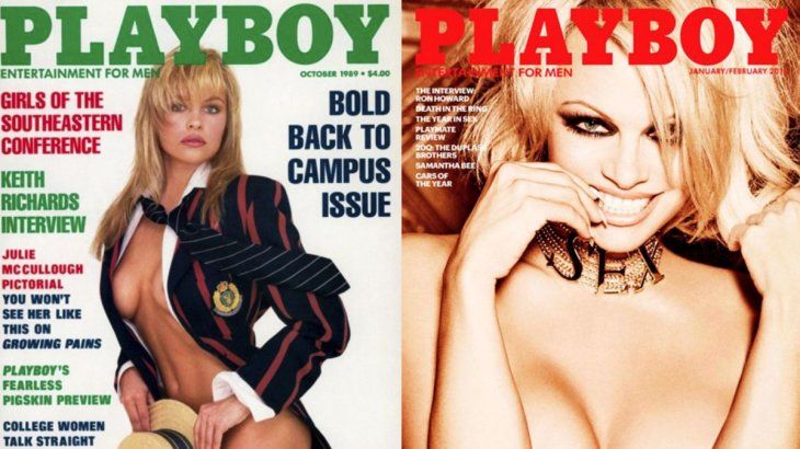 La primera y la última tapa de Anderson para Playboy.