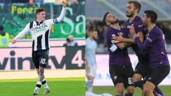 Rodrigo De Paul, Germán Pezzella y Diego Perotti, los goles argentinos del domingo en la Liga italiana.