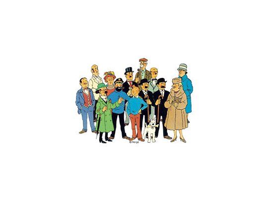 Tintín y el resto de los personajes que salieron del lápiz de Hergé, fallecido en 1983.