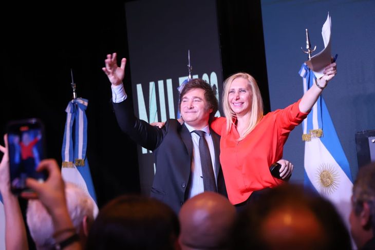 Javier Milei celebró el resultado electoral. Javier Milei celebró el resultado electoral.