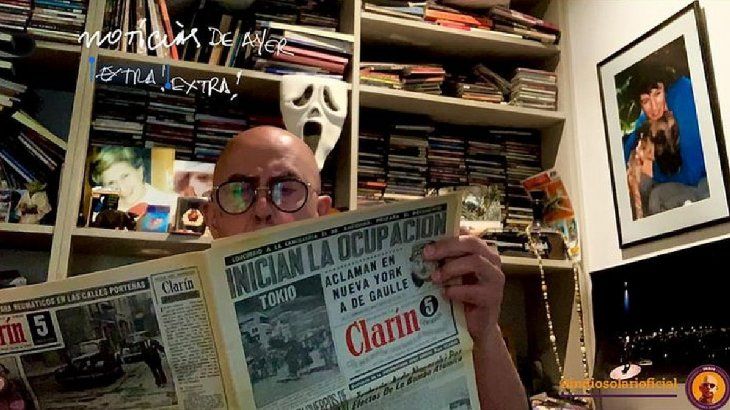 Indio Solari published an ironic image to refer to war and information