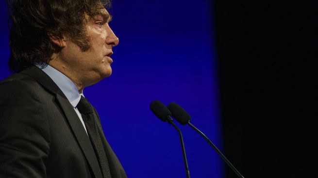 Javier Milei en la jornada de AmCham Summit.