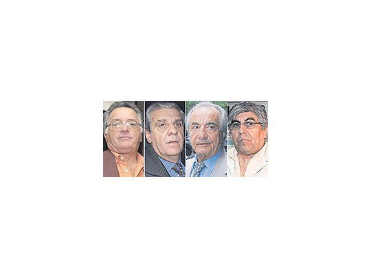 Luis Barrionuevo, José Luis Lingieri, Armando Cavalieri y Hugo Moyano.