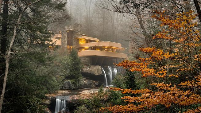 Cómo es la casa de la cascada por dentro.&nbsp;