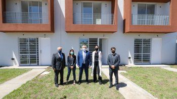 Alberto Fernández encabezó una entrega de viviendas desde Ezeiza.&nbsp;