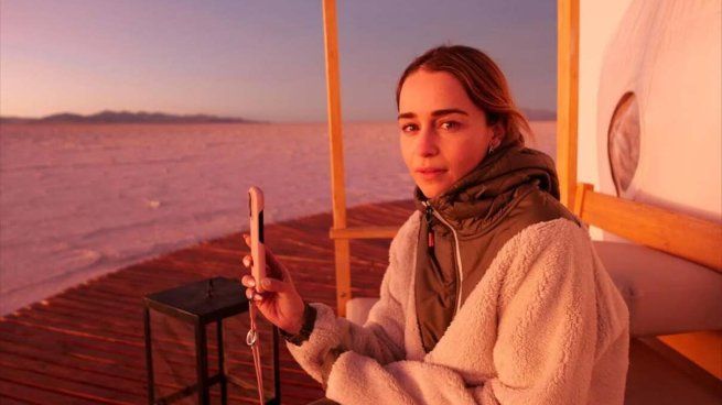 Clarke compartió postales de sus vacaciones en el país. 