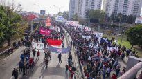 Acto en Puente Pueyrredón, a 21 años del asesinato de Kosteki y Santillán.