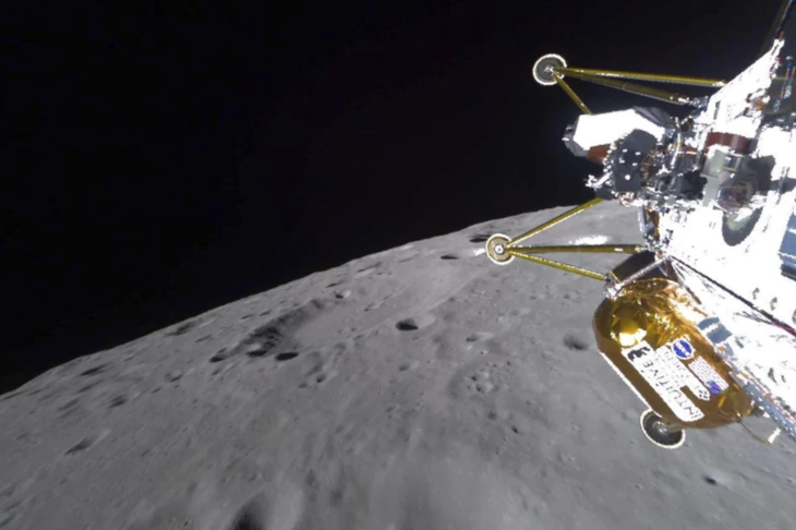 El módulo lunar Athena de Intuitive Machines. El módulo lunar Athena de Intuitive Machines.