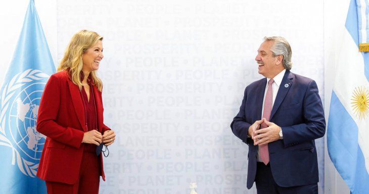El presidente Alberto Fernández se reunión con la reina Máxima en el marco de la cumbre de G20.