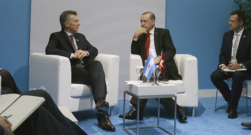 Macri junto a su par de Turquía, Recep Tayyip Erdogan.