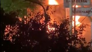 incendio y explosion en el deposito de un supermercado en lanus