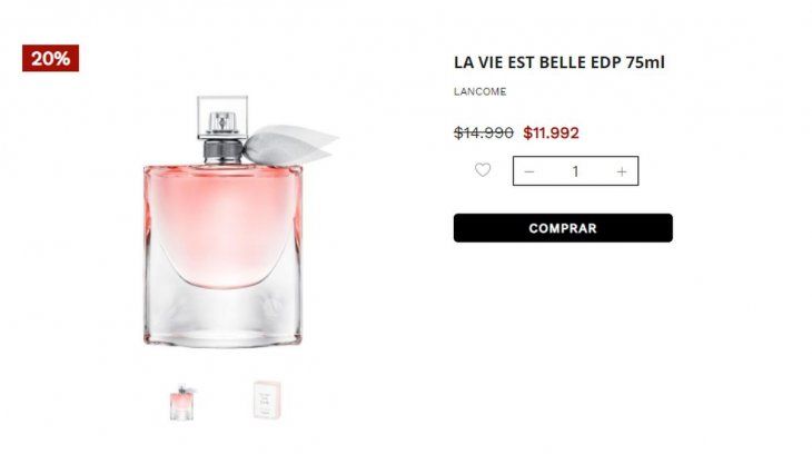 La Vie est Belle EDP 75 ml de Lancome.