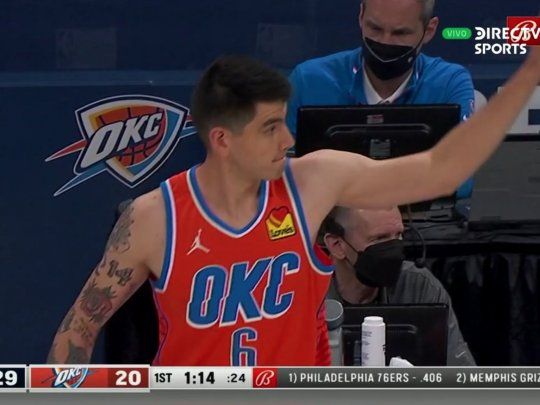 El momento en el que Gabriel Deck hace su debut oficial en Oklahoma City Thunders.