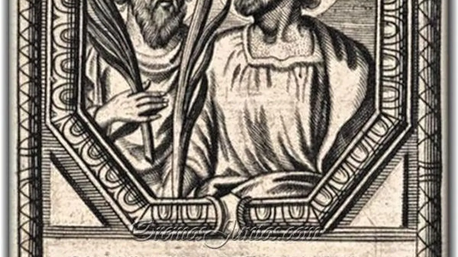 San Feliciano y San Primo, primeros mártires en ser enterrados dentro de las murallas de Roma.