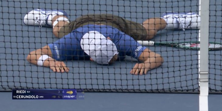 El emocionante festejo de Leandro Reidi, luego de eliminar a Francisco Cerúndolo y clasificar por primera vez a la tercera ronda de un Grand Slam 