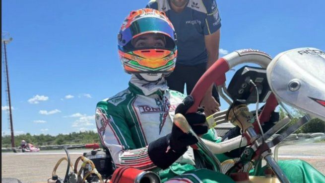 Franco Colapinto despuntó el vicio andando en karting