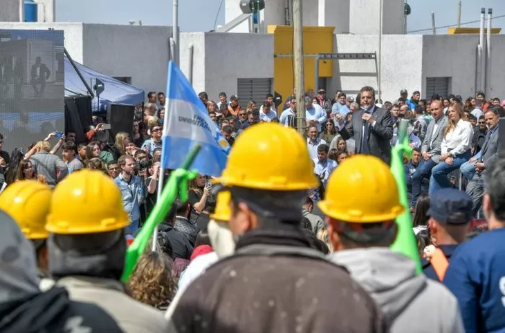 El acto que protagonizó Massa, en el que entregó los terrenos. El acto que protagonizó Massa, en el que entregó los terrenos.
