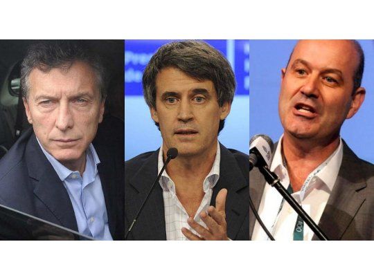 Mauricio Macri, Alfonso Prat Gay y Federico Sturzenegger.