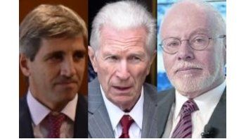 Luis Caputo, Daniel Pollack y Paul Singer.