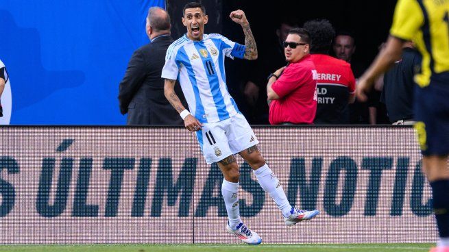 Angelado. Di María juega sus últimos partidos en la Selección argentina y sigue mostrando toda su calidad.&nbsp;