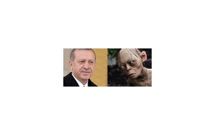 Recep Tayyip Erdogan y Gollum.