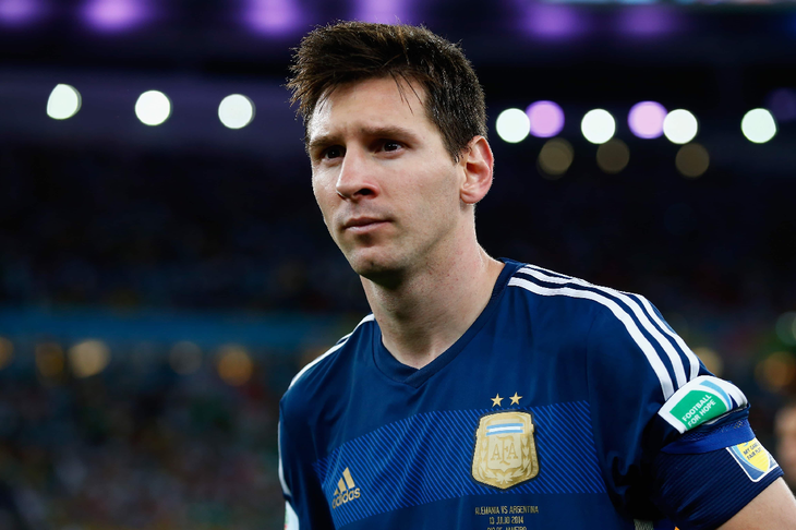 Messi after the 2014 World Cup final