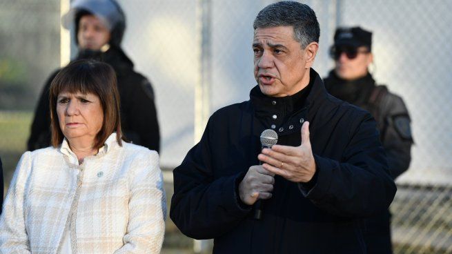 Jorge Macri, jefe de Gobierno porteño, junto a la ministra de Seguridad nacional, Patricia Bullrich, durante un encuentro en 2024.&nbsp;