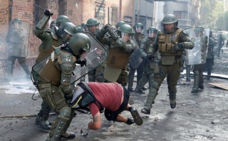 La represión a las protestas chilenas de 2019. 