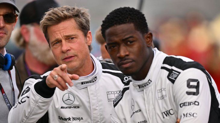 In F1 Brad Pitt he shares a poster with Damson Idris.